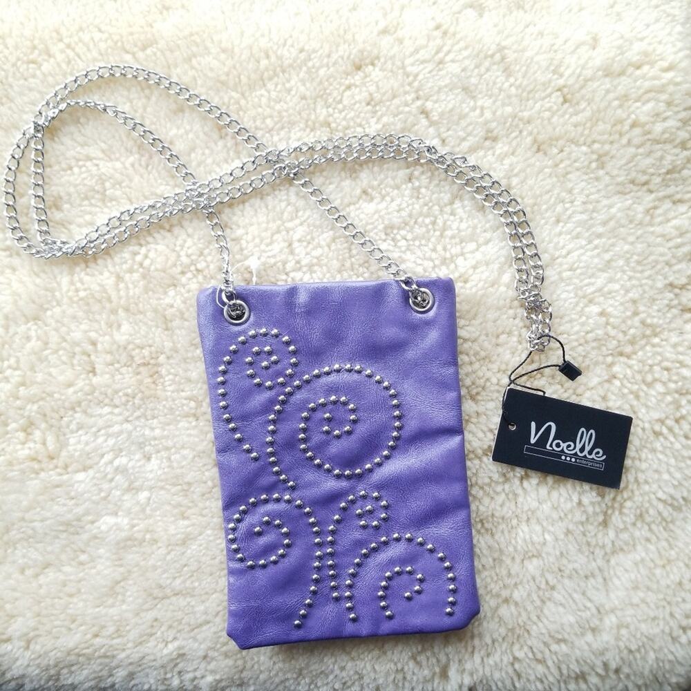 NWT Noelle purple stud chain bag crossbody purse